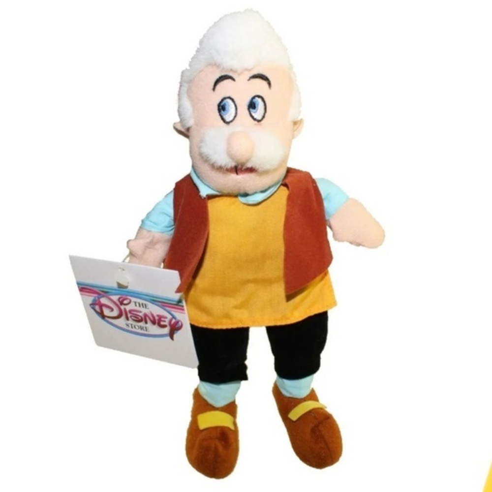 Disney Store Geppetto Mini Bean Bag Plush 8” With Tags